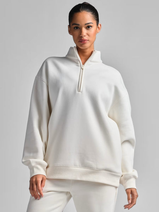 EVORA® Basic Quarter Zip Mock Neck