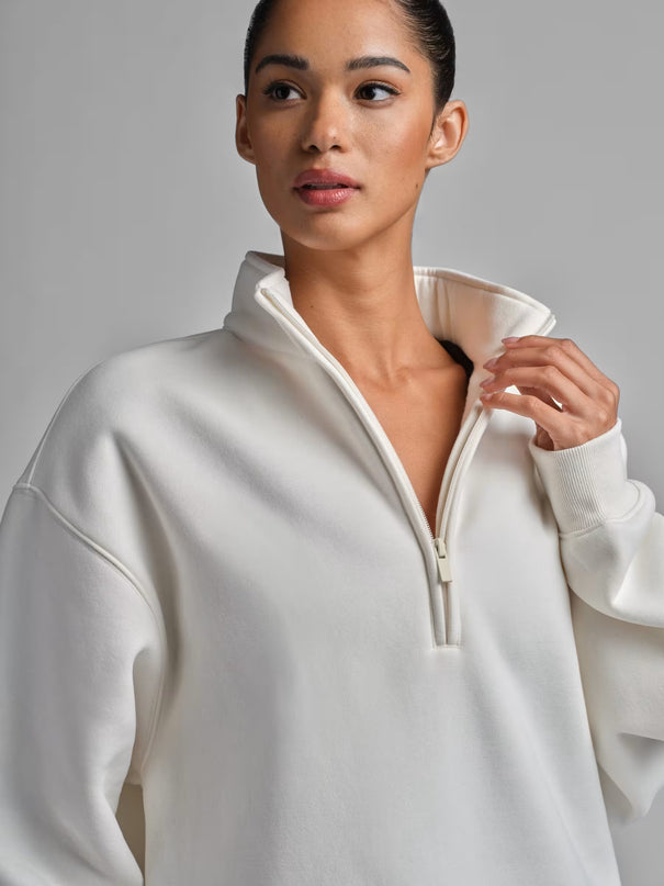 EVORA® Basic Quarter Zip Mock Neck
