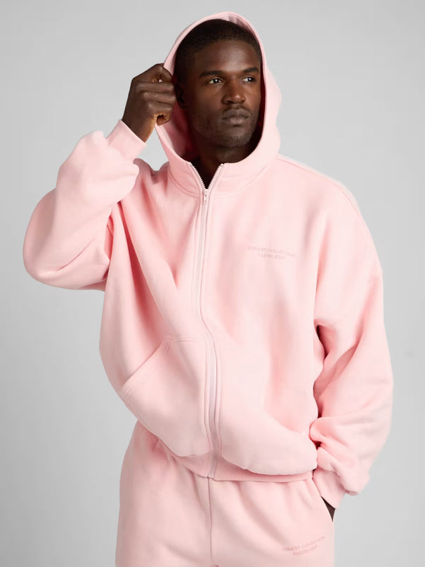 EVORA® Pastel Zip Hoodie & Sweatpants Set