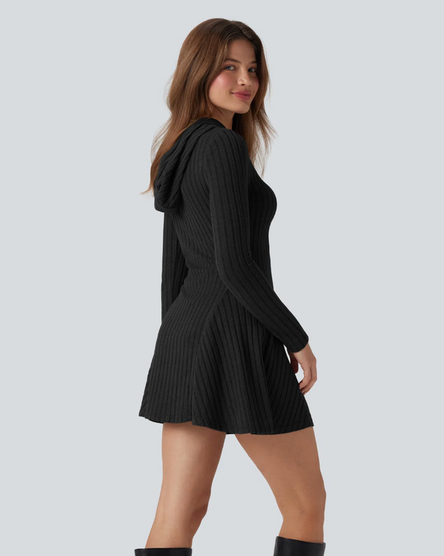 EVORA® Forma Hooded Knit Dress