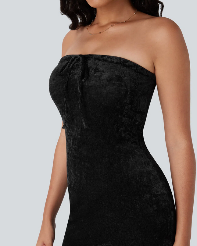 EVORA® Vesper Strapless Tassel Dress