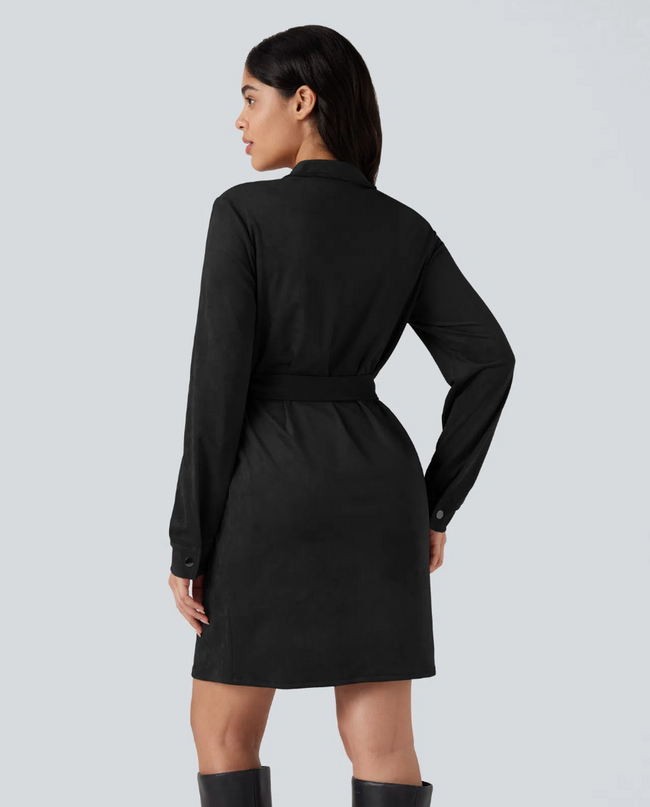 EVORA® Arden Corduroy Lace-Up Dress