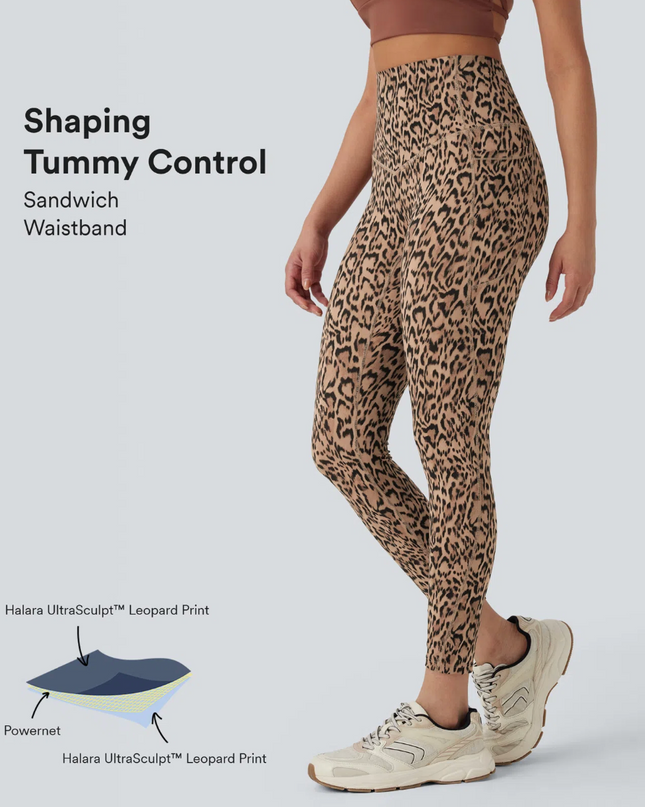 EVORA® Leopard High Waisted Leggings