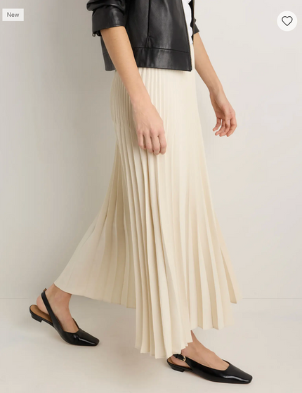 EVORA® Pleated Matte Midi Skirt