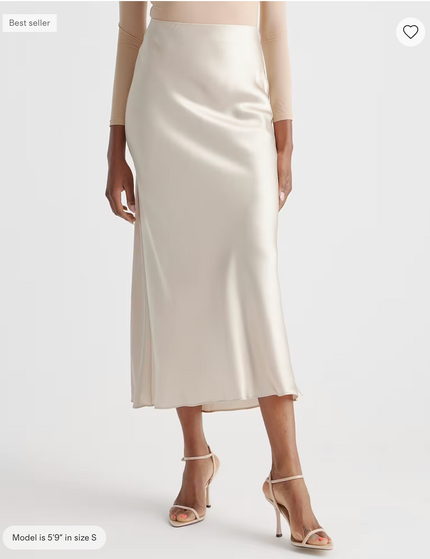 EVORA® Washable Silk Maxi Skirt