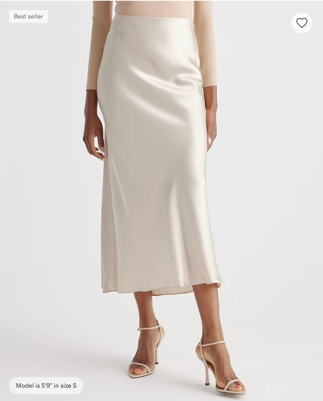 EVORA® Washable Silk Maxi Skirt