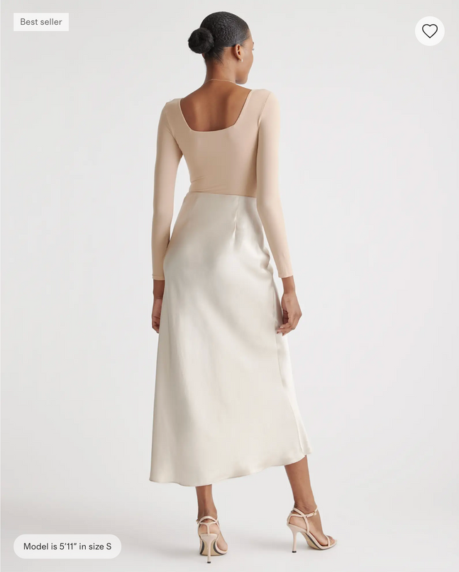 EVORA® Washable Silk Maxi Skirt