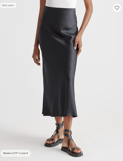EVORA® Washable Silk Maxi Skirt