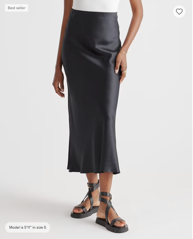 EVORA® Washable Silk Maxi Skirt