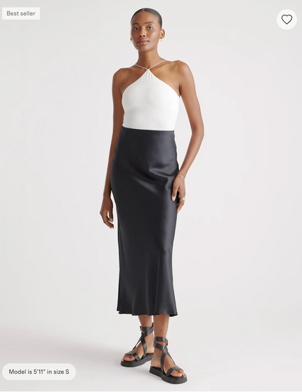 EVORA® Washable Silk Maxi Skirt
