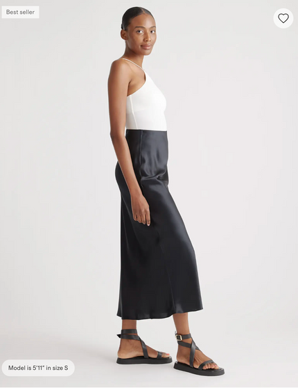EVORA® Washable Silk Maxi Skirt