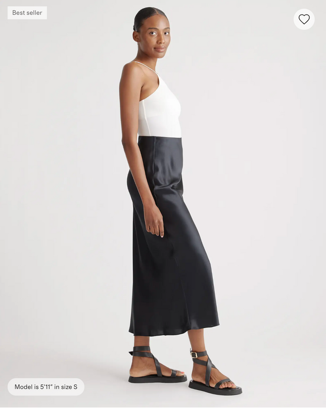 EVORA® Washable Silk Maxi Skirt