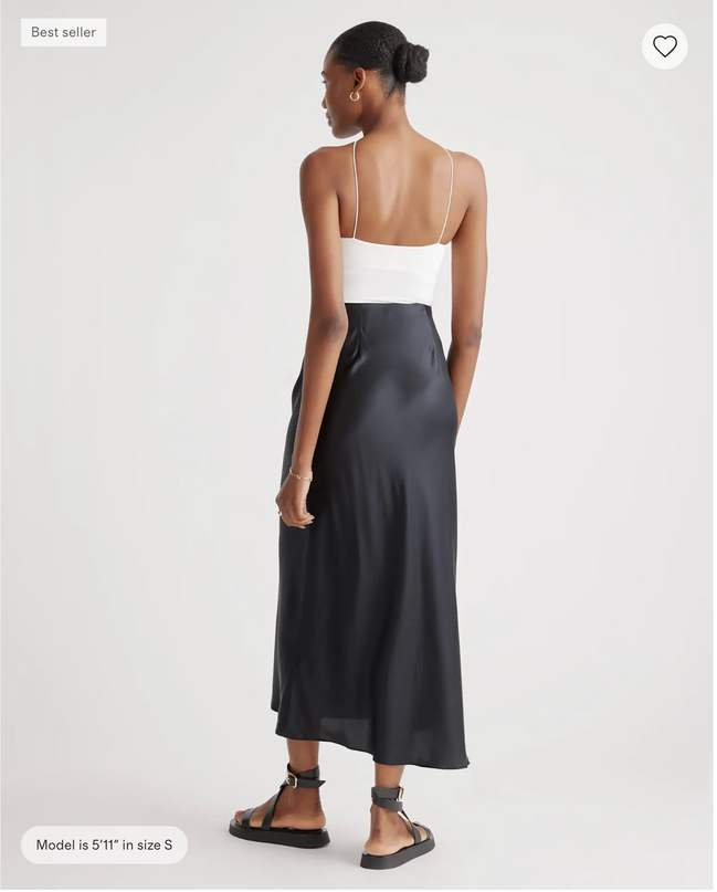 EVORA® Washable Silk Maxi Skirt