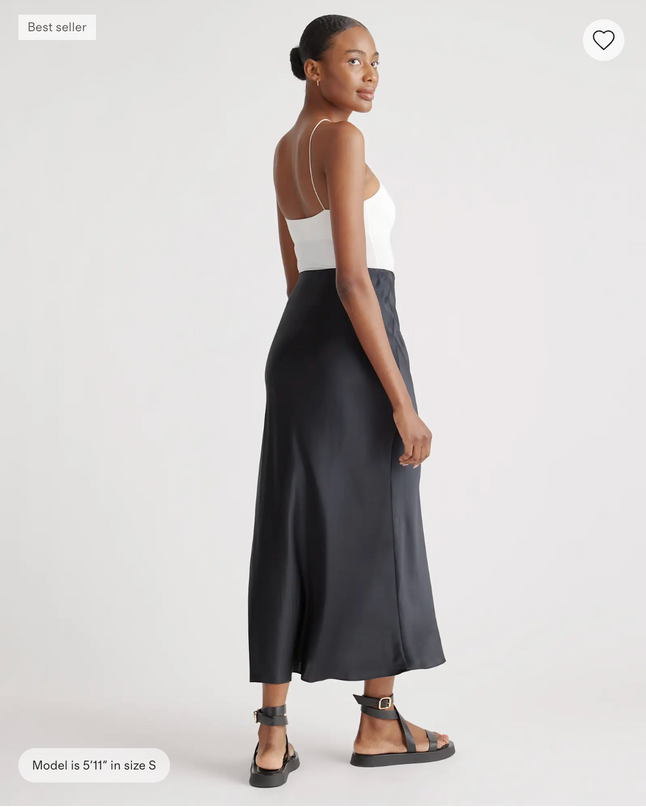 EVORA® Washable Silk Maxi Skirt