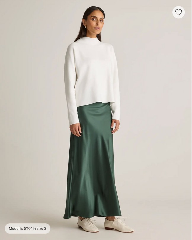 EVORA® Washable Silk Maxi Skirt