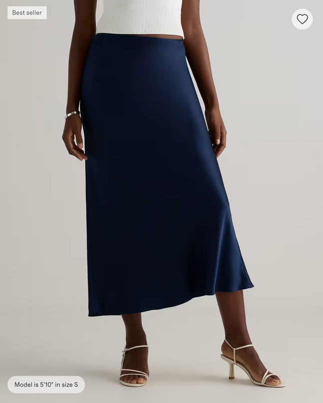 EVORA® Washable Silk Maxi Skirt