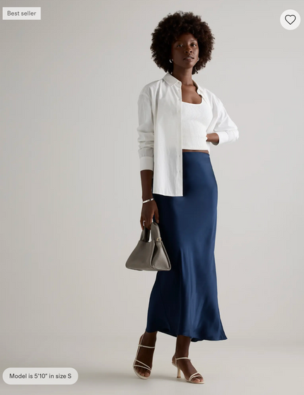 EVORA® Washable Silk Maxi Skirt