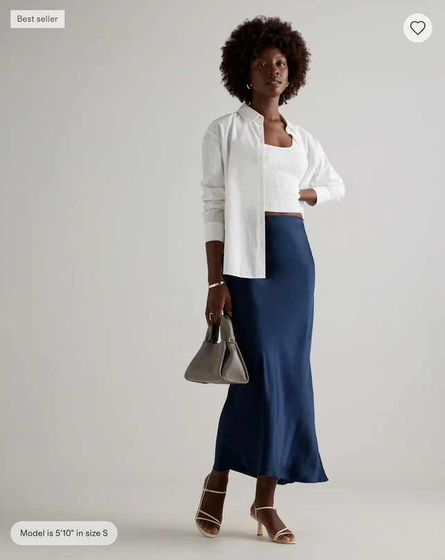 EVORA® Washable Silk Maxi Skirt