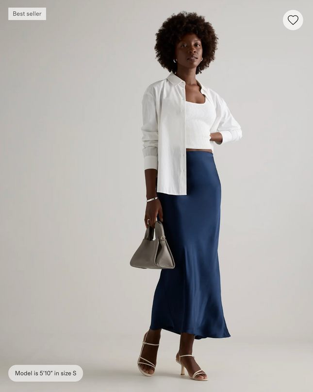 EVORA® Washable Silk Maxi Skirt