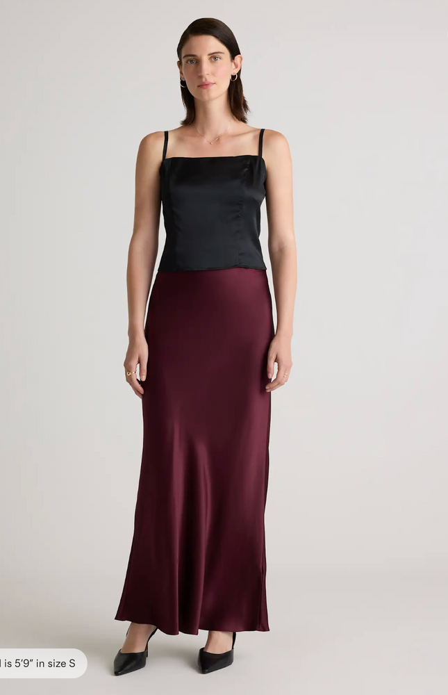 EVORA® Washable Silk Maxi Skirt
