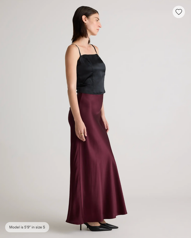 EVORA® Washable Silk Maxi Skirt