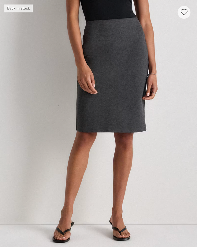 EVORA® Ultra-Stretch Ponte Pencil Skirt