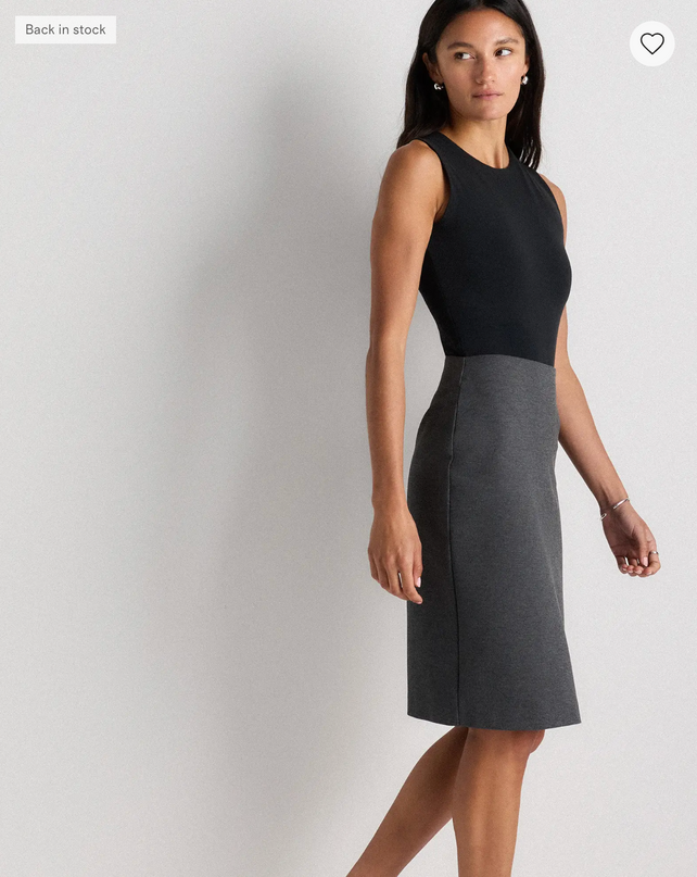 EVORA® Ultra-Stretch Ponte Pencil Skirt