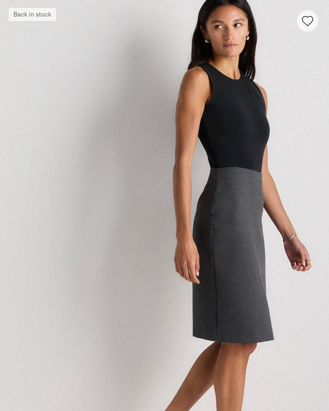 EVORA® Ultra-Stretch Ponte Pencil Skirt