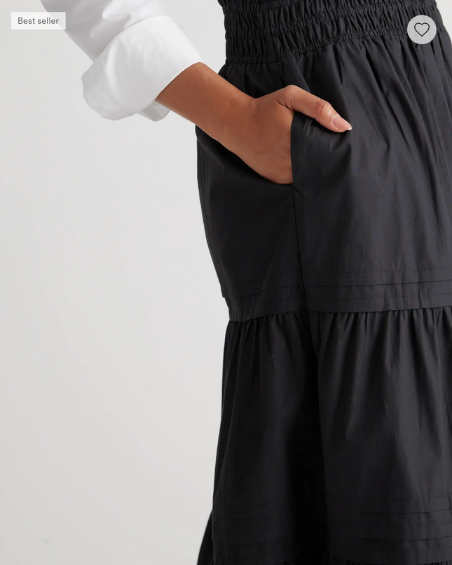 EVORA® Poplin Tiered Maxi Skirt