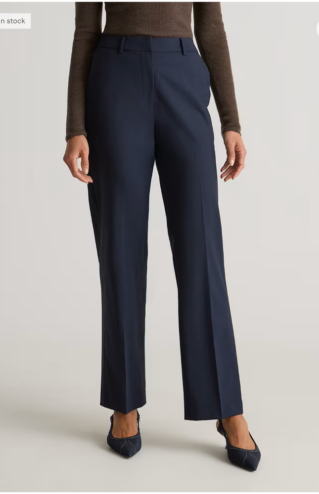 EVORA® Italian Wool Straight Leg Pants