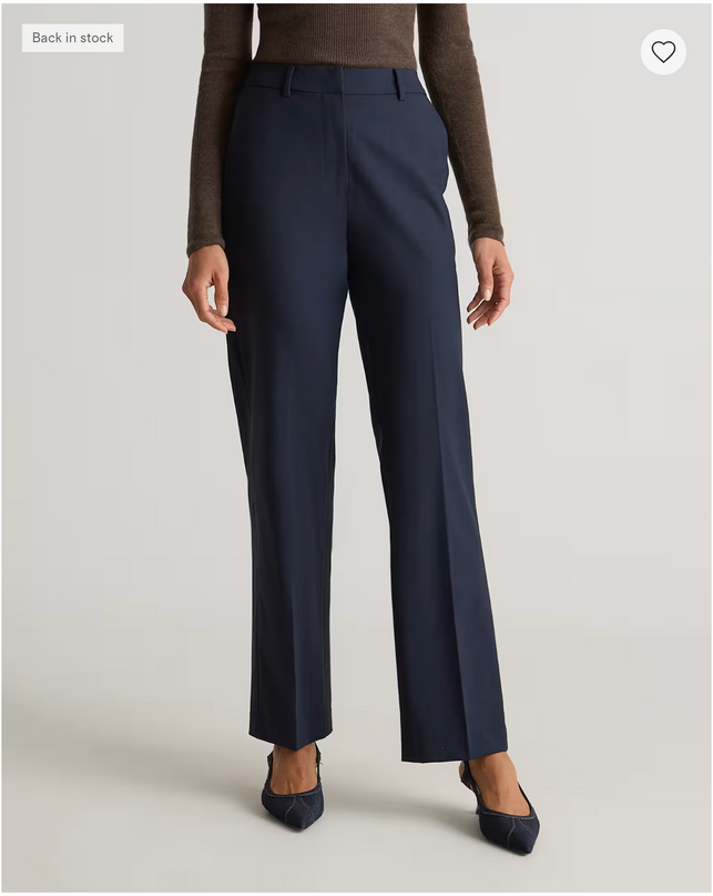 EVORA® Italian Wool Straight Leg Pants