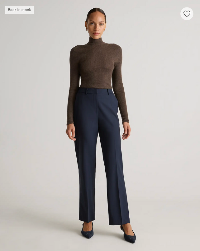 EVORA® Italian Wool Straight Leg Pants