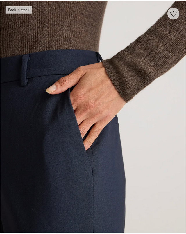 EVORA® Italian Wool Straight Leg Pants