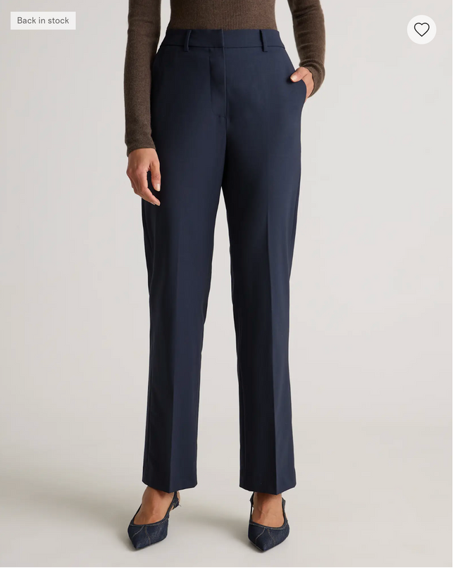 EVORA® Italian Wool Straight Leg Pants