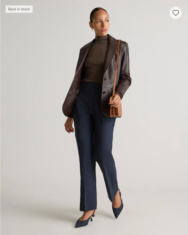 EVORA® Italian Wool Straight Leg Pants