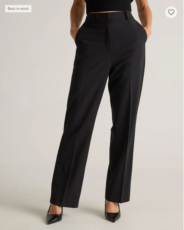EVORA® Italian Wool Straight Leg Pants