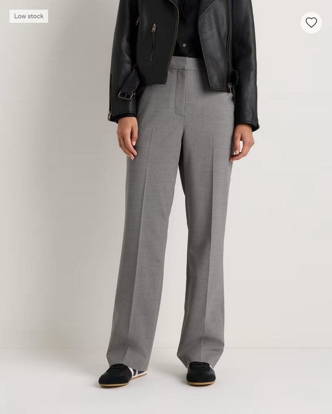 EVORA® Italian Wool Straight Leg Pants