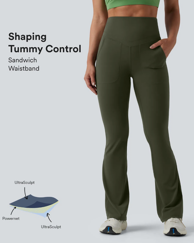 EVORA® Bell-Bottoms Yoga Wide Leg Leggings