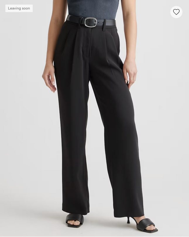 EVORA® Stretch Crepe Pleated Wide Leg Pants