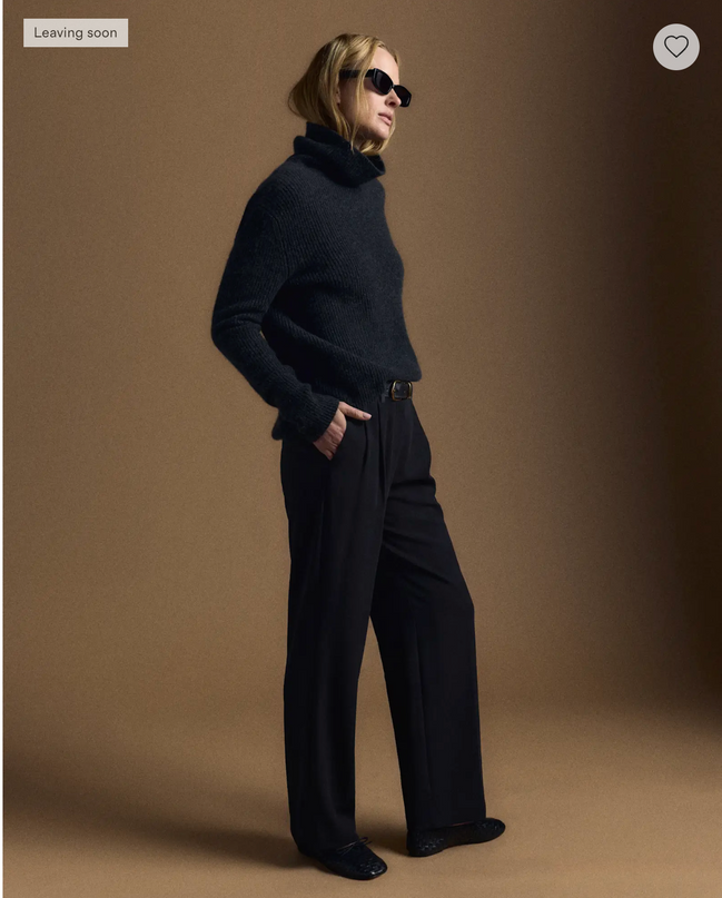 EVORA® Stretch Crepe Pleated Wide Leg Pants