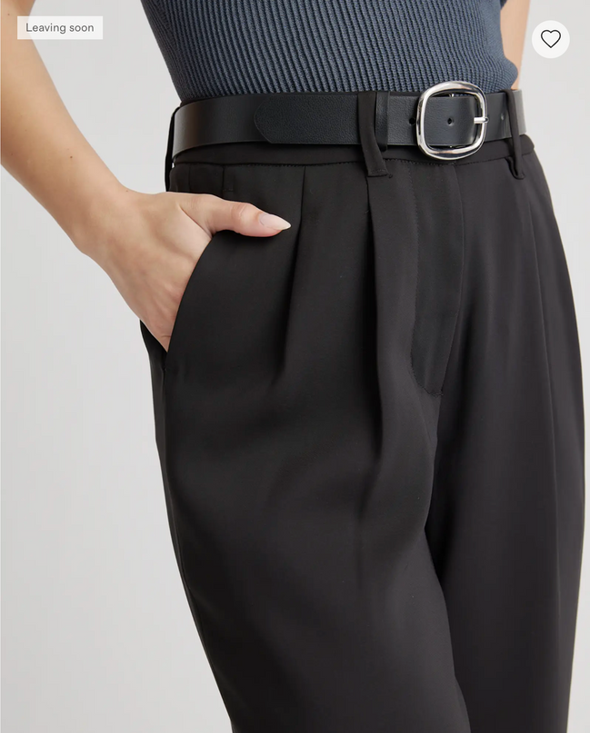 EVORA® Stretch Crepe Pleated Wide Leg Pants