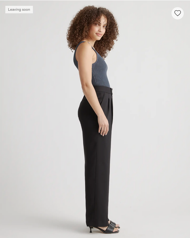 EVORA® Stretch Crepe Pleated Wide Leg Pants