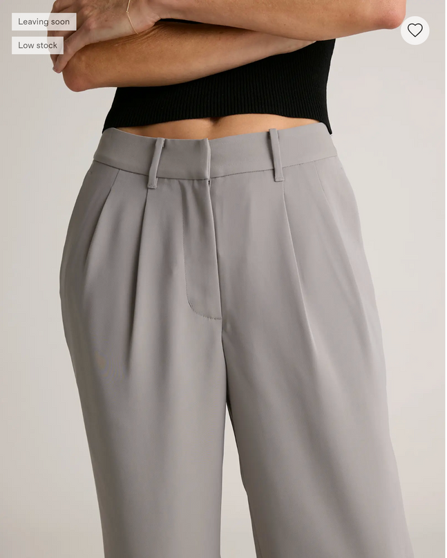 EVORA® Stretch Crepe Pleated Wide Leg Pants