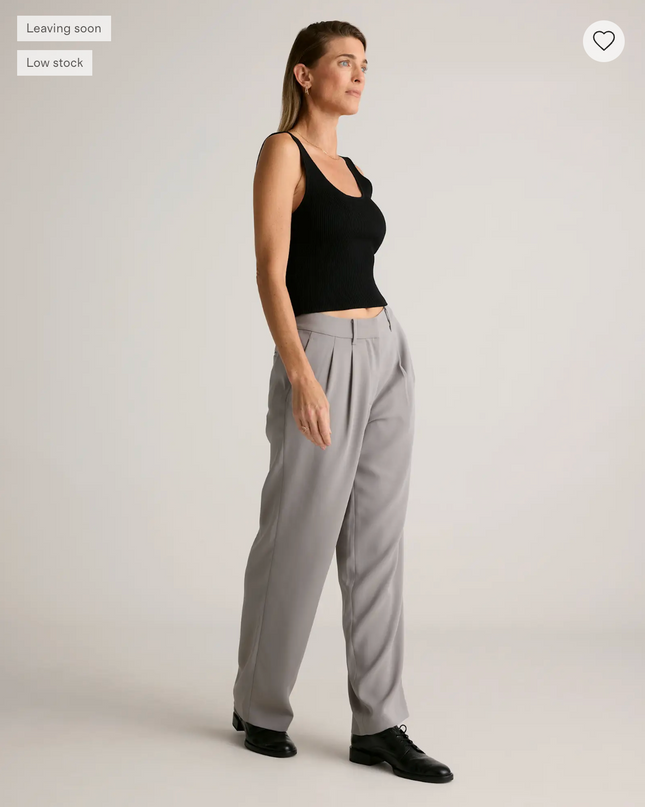 EVORA® Stretch Crepe Pleated Wide Leg Pants