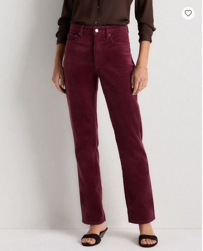 EVORA® Stretch Corduroy Straight Leg Pants