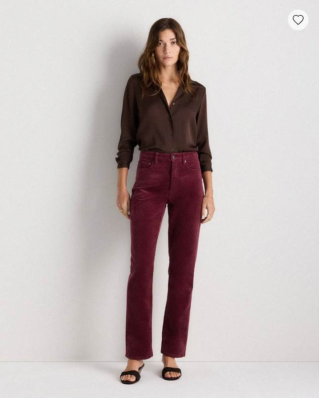 EVORA® Stretch Corduroy Straight Leg Pants