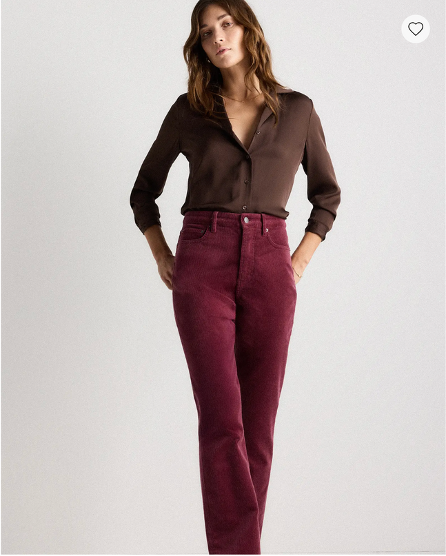 EVORA® Stretch Corduroy Straight Leg Pants