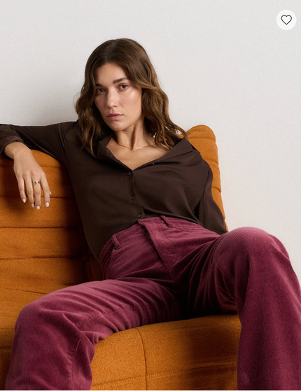 EVORA® Stretch Corduroy Straight Leg Pants