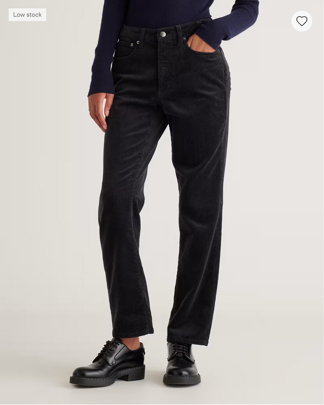 EVORA® Stretch Corduroy Straight Leg Pants