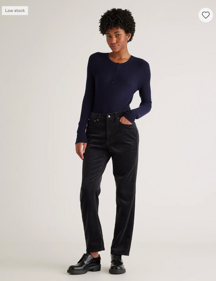 EVORA® Stretch Corduroy Straight Leg Pants